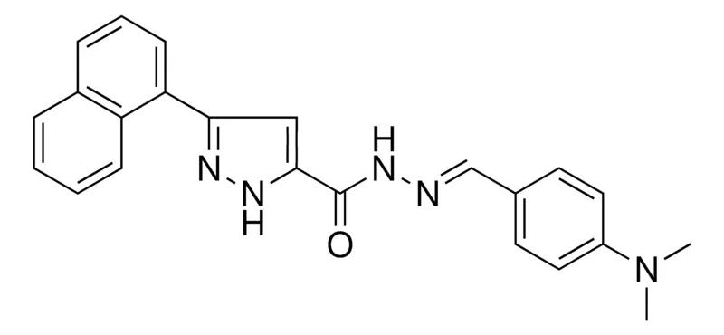 Sigma-Aldrich N'-{(E)-[4-(DIMETHYLAMINO)PHENYL]METHYLIDENE}-3-(1-NAPHTHYL)-1H-PYRAZOLE-5-CARBOHYDRAZIDE，AldrichCPR