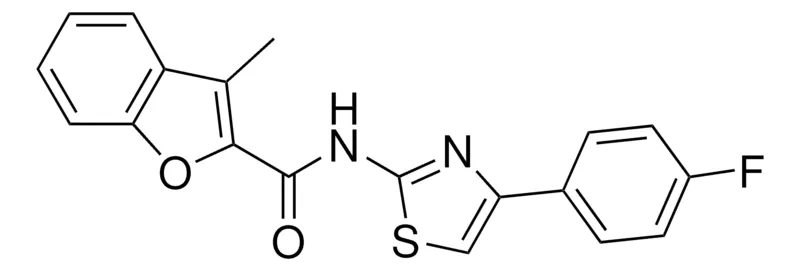 Sigma-Aldrich N-(4-(4-FLUOROPHENYL)-1,3-THIAZOL-2-YL)-3-METHYL-1-BENZOFURAN-2-CARBOXAMIDE,AldrichCPR