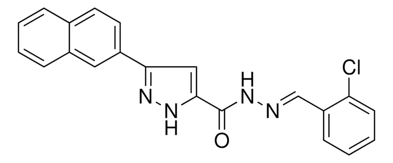 Sigma-Aldrich 5-NAPHTHALEN-2-YL-2H-PYRAZOLE-3-CARBOXYLIC ACID (2-CHLORO-BENZYLIDENE)-HYDRAZIDE,AldrichCPR