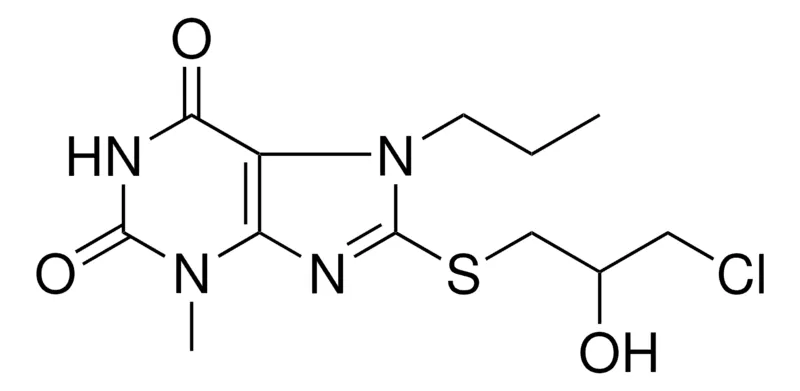 Sigma-Aldrich 8-(3-CL-2-HYDROXY-PROPYLSULFANYL)-3-METHYL-7-PROPYL-3,7-DIHYDRO-PURINE-2,6-DIONE,AldrichCPR