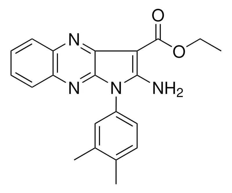 Sigma-Aldrich ETHYL 2-AMINO-1-(3,4-DIMETHYLPHENYL)-1H-PYRROLO(2,3-B)QUINOXALINE-3-CARBOXYLATE,AldrichCPR