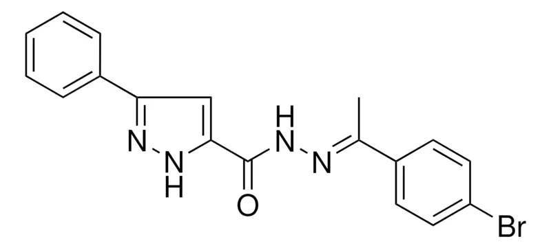Sigma-Aldrich 5-PHENYL-2H-PYRAZOLE-3-CARBOXYLIC ACID (1-(4-BROMO-PHENYL)-ETHYLIDENE)-HYDRAZIDE,AldrichCPR