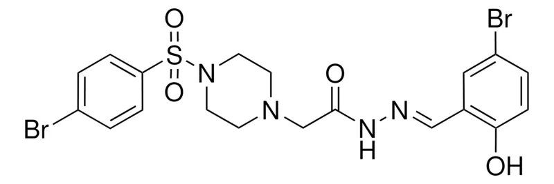 Sigma-Aldrich N'-(5-BR-2-HO-BENZYLIDENE)-2-(4-((4-BR-PH)SULFONYL)-1-PIPERAZINYL)ACETOHYDRAZIDE，AldrichCPR