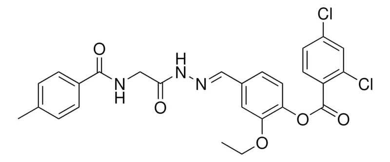 Sigma-Aldrich 2-ETHOXY-4-(2-(((4-ME-BENZOYL)AMINO)AC)CARBOHYDRAZONOYL)PH 2,4-DICHLOROBENZOATE,AldrichCPR