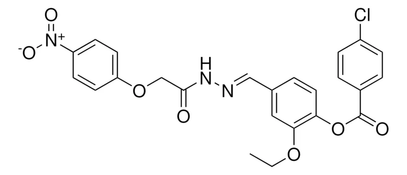 Sigma-Aldrich 2-ETHOXY-4-(2-((4-NITROPHENOXY)ACETYL)CARBOHYDRAZONOYL)PHENYL 4-CHLOROBENZOATE,AldrichCPR