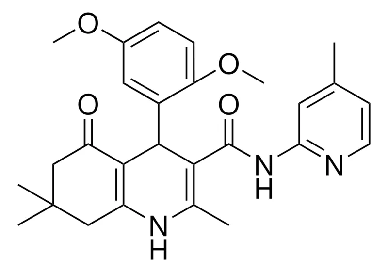 Sigma-Aldrich 4-(2,5-DIMETHOXYPHENYL)-2,7,7-TRIMETHYL-N-(4-METHYL-2-PYRIDINYL)-5-OXO-1,4,5,6,7,8-HEXAHYDRO-3-QUINOLINECARBOXAMIDE,AldrichCPR