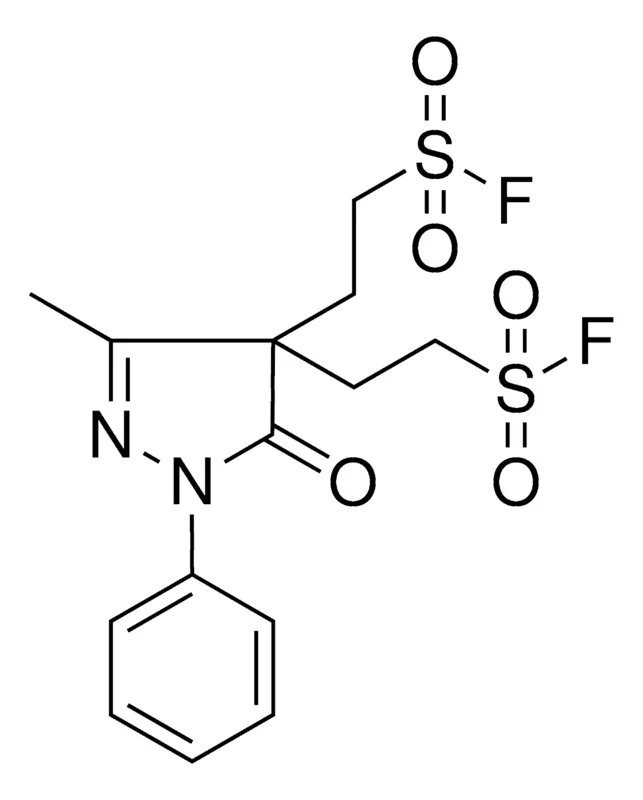 Sigma-Aldrich 2,2'-(3-METHYL-5-OXO-1-PHENYL-4,5-DIHYDRO-1H-PYRAZOLE-4,4-DIYL)DIETHANESULFONYL FLUORIDE,AldrichCPR