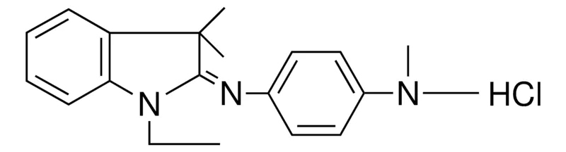 Sigma-Aldrich 3,3-DIMETHYL-2-(4-(DIMETHYLAMINO)PHENYLIMINO)-1-ETHYLINDOLINE HYDROCHLORIDE,AldrichCPR