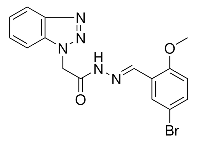 Sigma-Aldrich 2-BENZOTRIAZOL-1-YL-ACETIC ACID (5-BROMO-2-METHOXY-BENZYLIDENE)-HYDRAZIDE,AldrichCPR