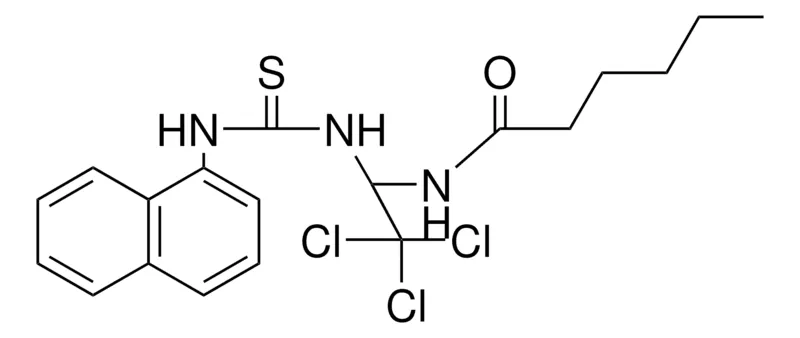 Sigma-Aldrich HEXANOIC ACID (2,2,2-TRICHLORO-1-(3-NAPHTHALEN-1-YL-THIOUREIDO)-ETHYL)-AMIDE,AldrichCPR