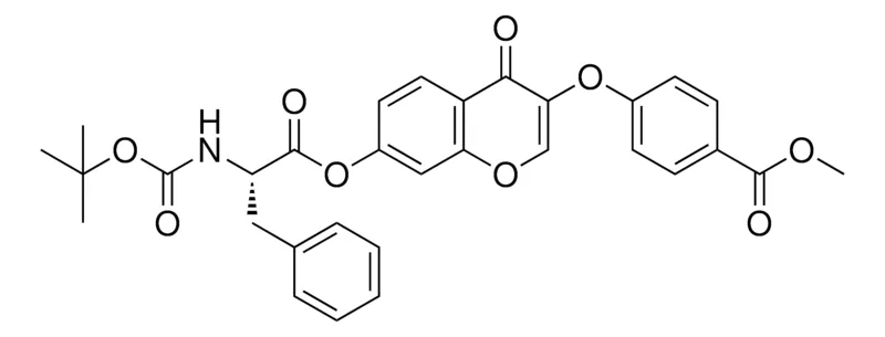 Sigma-Aldrich METHYL 4-{[7-({(2S)-2-[(TERT-BUTOXYCARBONYL)AMINO]-3-PHENYLPROPANOYL}OXY)-4-OXO-4H-CHROMEN-3-YL]OXY}BENZOATE，AldrichCPR