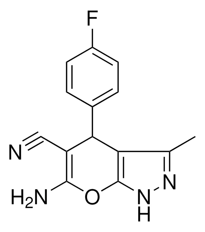 Sigma-Aldrich 6-AMINO-4-(4-F-PHENYL)-3-METHYL-1,4-DIHYDRO-PYRANO(2,3-C)PYRAZOLE-5-CARBONITRILE,AldrichCPR