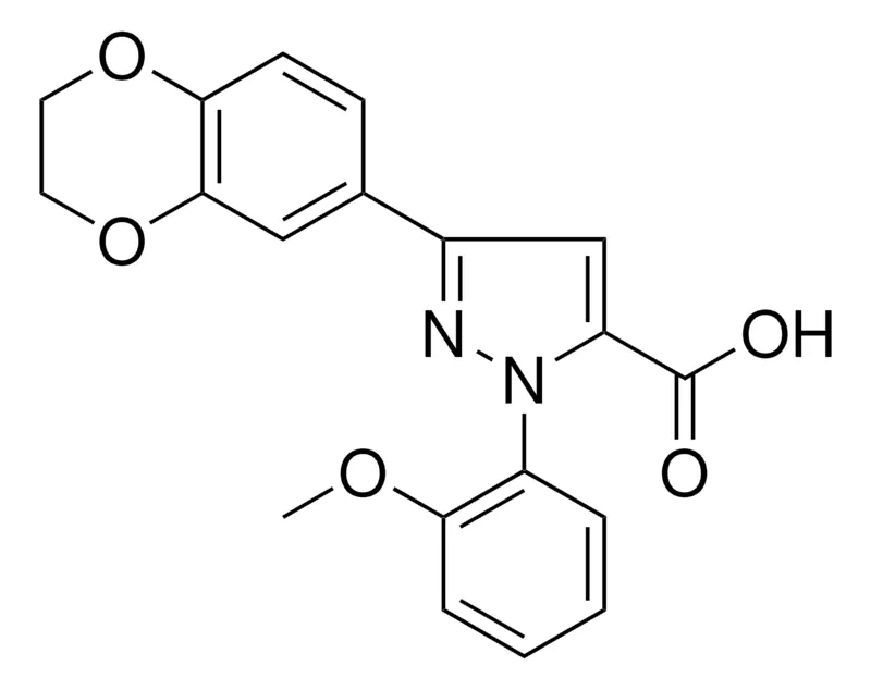 Sigma-Aldrich 3-(2,3-DIHYDRO-1,4-BENZODIOXIN-6-YL)-1-(2-METHOXYPHENYL)-1H-PYRAZOLE-5-CARBOXYLIC ACID,AldrichCPR