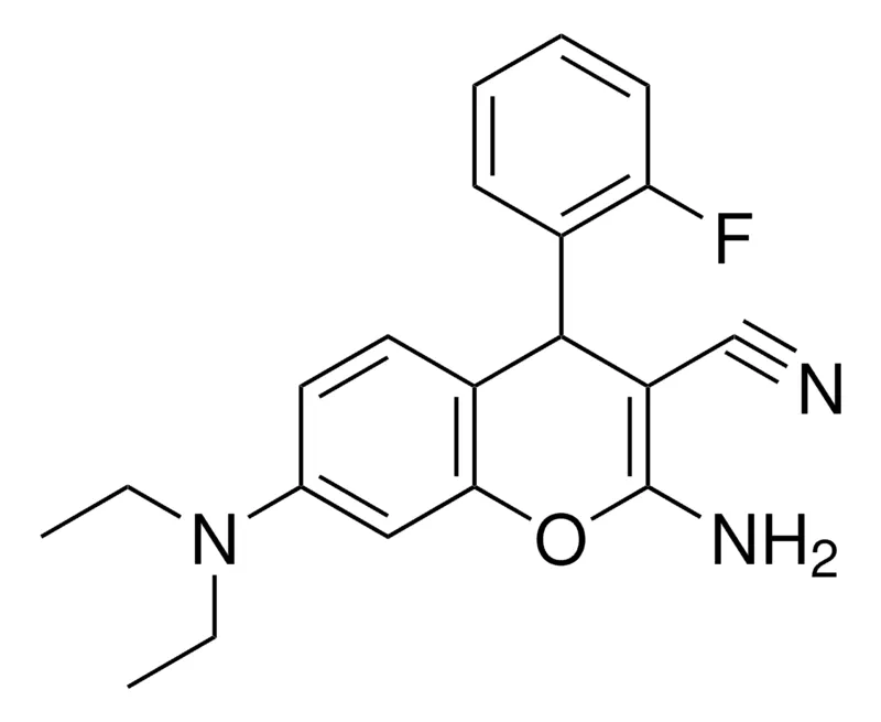 Sigma-Aldrich 2-AMINO-7-DIETHYLAMINO-4-(2-FLUORO-PHENYL)-4H-CHROMENE-3-CARBONITRILE,AldrichCPR