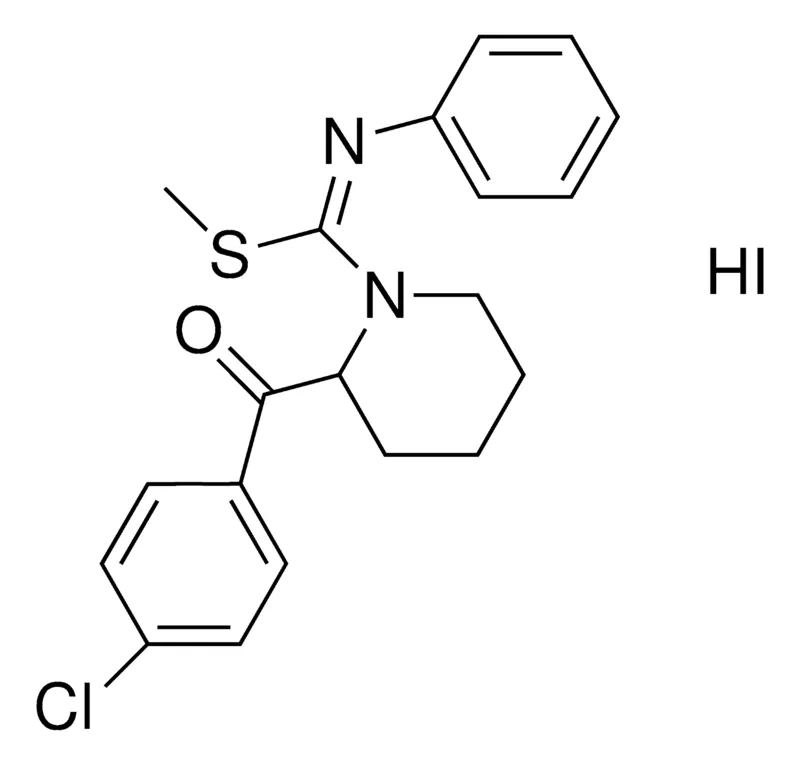 Sigma-Aldrich 2-(4-CHLOROBENZOYL)-1-(ALPHA-(METHYLTHIO)PHENYLIMINOMETHYL)PIPERIDINE HYDRIODIDE,AldrichCPR