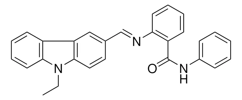 Sigma-Aldrich 2-((9-ETHYL-9H-CARBAZOL-3-YLMETHYLENE)-AMINO)-N-PHENYL-BENZAMIDE,AldrichCPR
