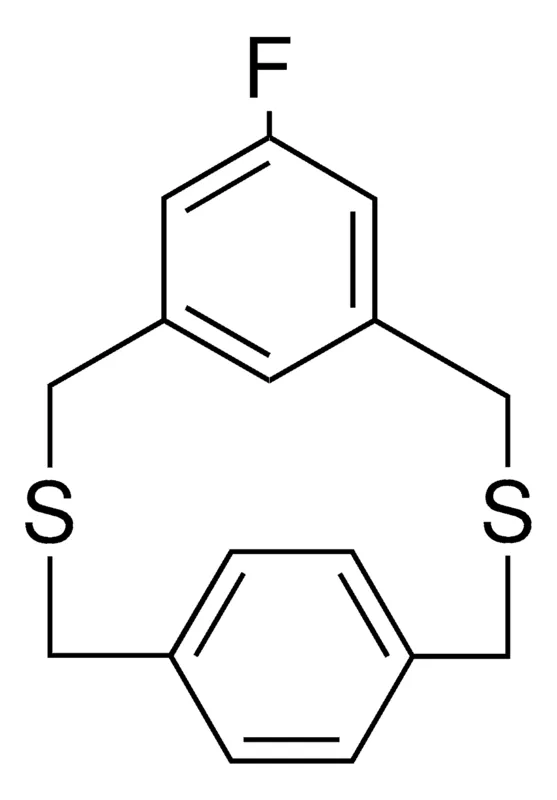 Sigma-Aldrich F-3,11-DITHIA-TRICYCLO(11.2.2.1(5,9))OCTADECA-1(16),5,7,9(18),13(17),14-HEXAENE,AldrichCPR