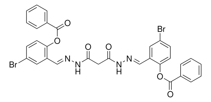Sigma-Aldrich 2-{(E)-[(3-{(2E)-2-[2-(BENZOYLOXY)-5-BROMOBENZYLIDENE]HYDRAZINO}-3-OXOPROPANOYL)HYDRAZONO]METHYL}-4-BROMOPHENYL BENZOATE，AldrichCPR