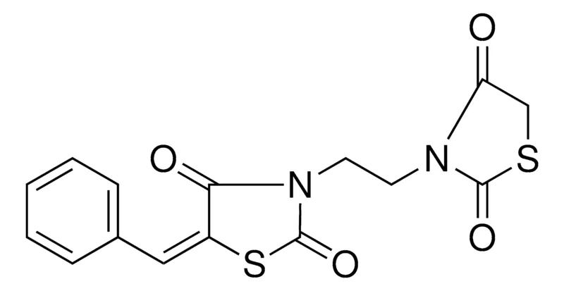 Sigma-Aldrich (E)-5-BENZYLIDENE-3-(2-(2,4-DIOXOTHIAZOLIDIN-3-YL)ETHYL)THIAZOLIDINE-2,4-DIONE,AldrichCPR