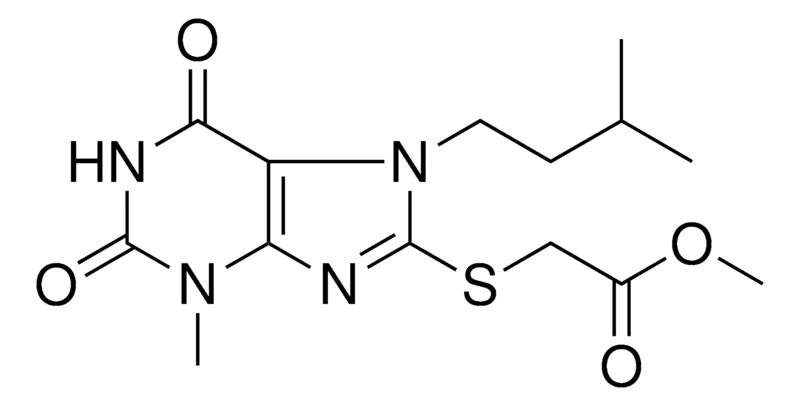 Sigma-Aldrich ME ((7-ISOPENTYL-3-ME-2,6-DIOXO-2,3,6,7-TETRAHYDRO-1H-PURIN-8-YL)THIO)ACETATE,AldrichCPR