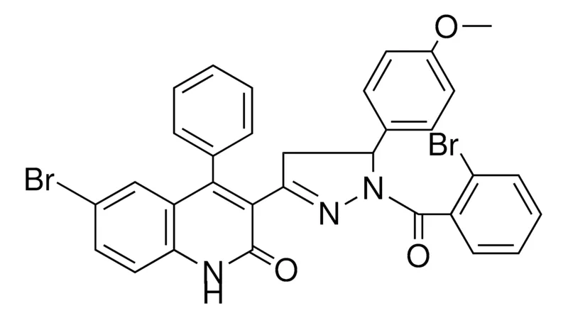 Sigma-Aldrich 6-BR-3-(1-(2-BR-BZ)-5-(4-MEO-PH)-4,5-2H-1H-PYRAZOL-3-YL)-4-PH-1H-QUINOLIN-2-ONE,AldrichCPR