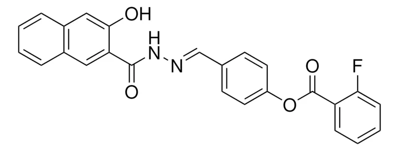 Sigma-Aldrich 4-((2-(3-HYDROXY-2-NAPHTHOYL)HYDRAZONO)METHYL)PHENYL 2-FLUOROBENZOATE,AldrichCPR