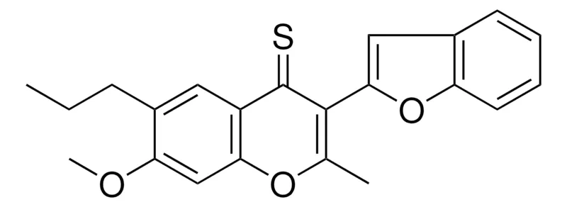 Sigma-Aldrich 3-BENZOFURAN-2-YL-7-METHOXY-2-METHYL-6-PROPYL-CHROMENE-4-THIONE,AldrichCPR