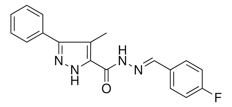 Sigma-Aldrich 4-METHYL-5-PHENYL-2H-PYRAZOLE-3-CARBOXYLIC ACID (4-FLUORO-BENZYLIDENE)-HYDRAZIDE,AldrichCPR