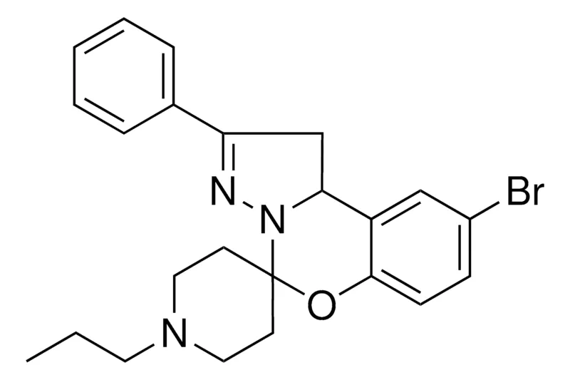 Sigma-Aldrich 9-BROMO-2-PHENYL-1'-PROPYL-1,10B-DIHYDROSPIRO[BENZO[E]PYRAZOLO[1,5-C][1,3]OXAZINE-5,4'-PIPERIDINE]，AldrichCPR