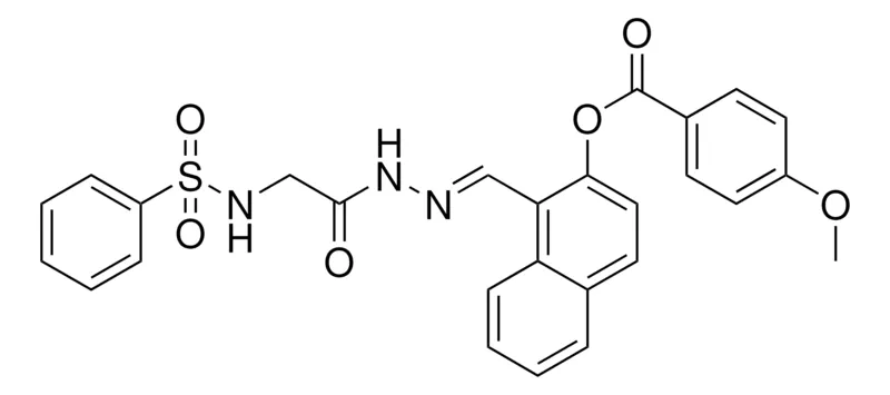 Sigma-Aldrich 1-(2-(((PHENYLSULFONYL)AMINO)AC)CARBOHYDRAZONOYL)-2-NAPHTHYL 4-METHOXYBENZOATE,AldrichCPR
