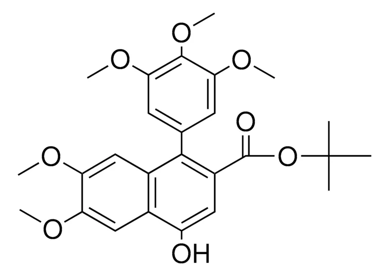 Sigma-Aldrich 4-HO-6,7-DIMETHOXY-1-(TRIMETHOXY-PH)-NAPHTHALENE-2-CARBOXYLIC ACID TERT-BU ESTER,AldrichCPR
