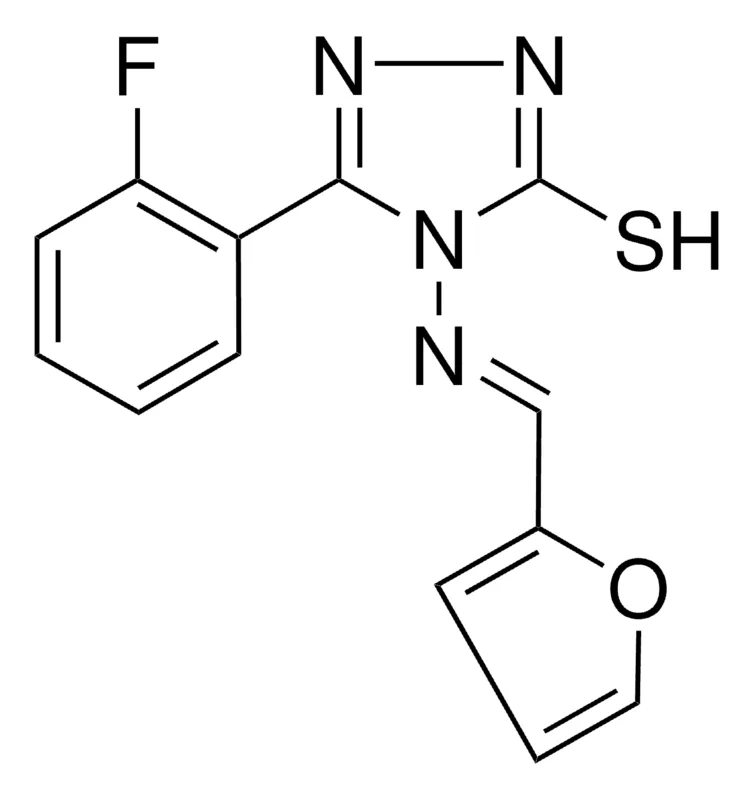 Sigma-Aldrich 5-(2-FLUOROPHENYL)-4-((2-FURYLMETHYLENE)AMINO)-4H-1,2,4-TRIAZOLE-3-THIOL，AldrichCPR