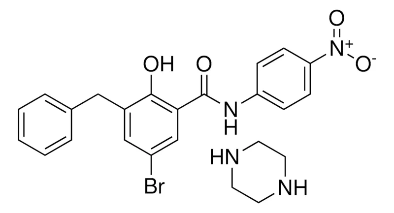 Sigma-Aldrich PIPERAZINE, 3-BENZYL-5-BROMO-2-HYDROXY-N-(4-NITRO-PHENYL)-BENZAMIDE,AldrichCPR