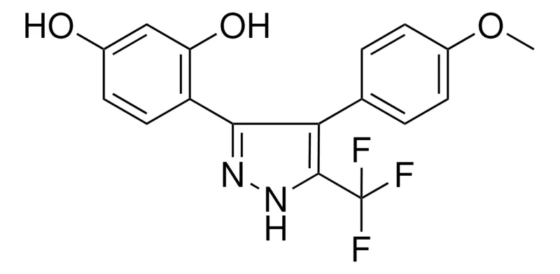 Sigma-Aldrich 4-(4-(4-METHOXYPHENYL)-5-(TRIFLUOROMETHYL)-1H-PYRAZOL-3-YL)-1,3-BENZENEDIOL,AldrichCPR