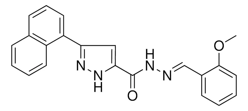 Sigma-Aldrich 5-NAPHTHALEN-1-YL-2H-PYRAZOLE-3-CARBOXYLIC ACID (2-MEO-BENZYLIDENE)-HYDRAZIDE,AldrichCPR