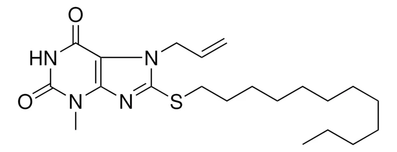 Sigma-Aldrich 7-ALLYL-8-DODECYLSULFANYL-3-METHYL-3,7-DIHYDRO-PURINE-2,6-DIONE,AldrichCPR