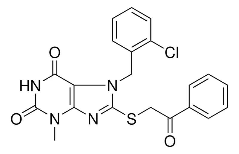 Sigma-Aldrich 7-(2-CL-BENZYL)-3-ME-8-(2-OXO-2-PH-ETHYLSULFANYL)-3,7-DIHYDRO-PURINE-2,6-DIONE，AldrichCPR
