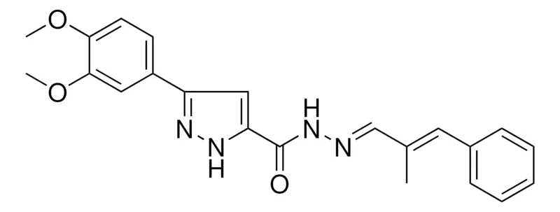 Sigma-Aldrich 5-(3,4-DI-MEO-PH)-2H-PYRAZOLE-3-CARBOXYLIC ACID (2-ME-3-PH-ALLYLIDENE)-HYDRAZIDE,AldrichCPR