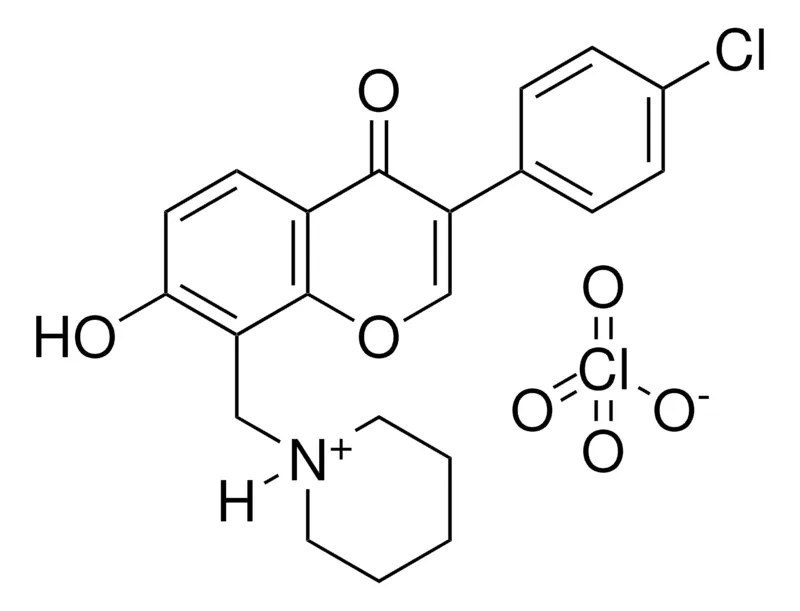 Sigma-Aldrich 1-((3-(4-CHLOROPHENYL)-7-HO-4-OXO-4H-CHROMEN-8-YL)ME)PIPERIDINIUM PERCHLORATE,AldrichCPR