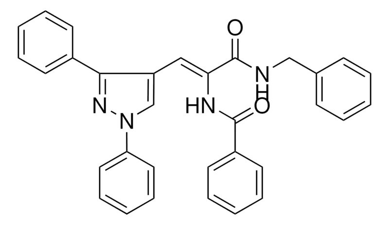 Sigma-Aldrich N-(1-BENZYLCARBAMOYL-2-(1,3-DIPHENYL-1H-PYRAZOL-4-YL)-VINYL)-BENZAMIDE,AldrichCPR