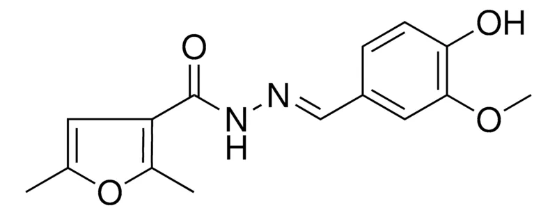 Sigma-Aldrich 2,5-DIMETHYL-FURAN-3-CARBOXYLIC ACID (4-HYDROXY-3-METHOXY-BENZYLIDENE)-HYDRAZIDE,AldrichCPR
