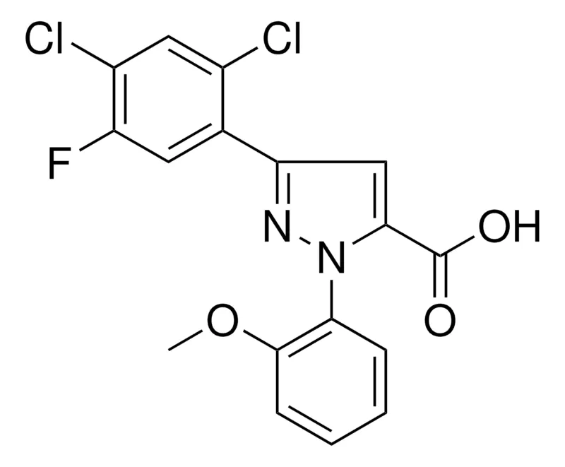 Sigma-Aldrich 3-(2,4-DICHLORO-5-FLUOROPHENYL)-1-(2-METHOXYPHENYL)-1H-PYRAZOLE-5-CARBOXYLIC ACID,AldrichCPR