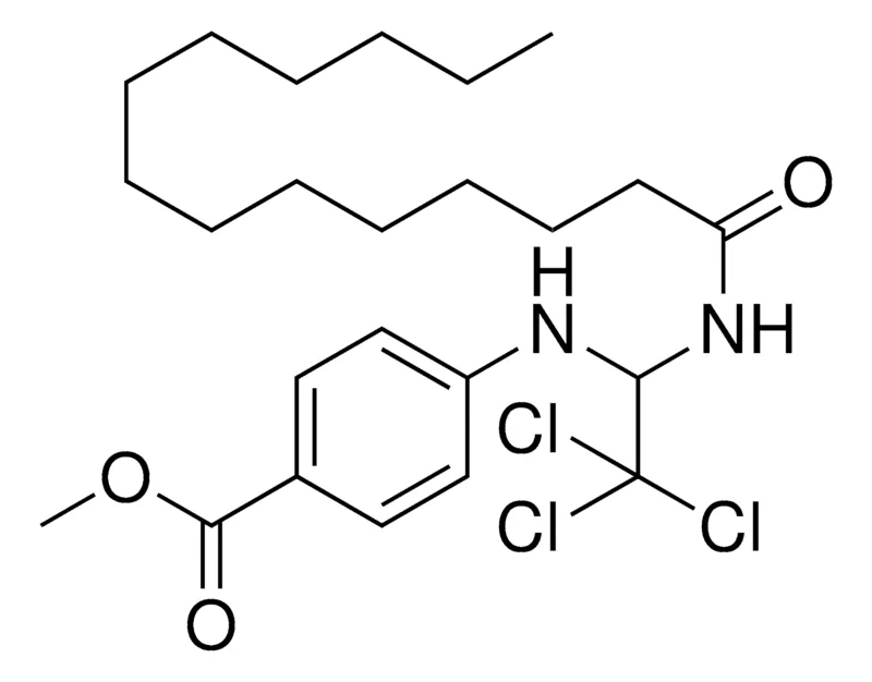 Sigma-Aldrich 4-(2,2,2-TRICHLORO-1-TETRADECANOYLAMINO-ETHYLAMINO)-BENZOIC ACID METHYL ESTER,AldrichCPR