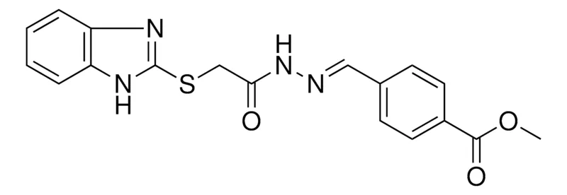 Sigma-Aldrich 4-(((1H-BENZOIMIDAZOL-2-YLSULFANYL)-AC)-HYDRAZONOMETHYL)-BENZOIC ACID ME ESTER,AldrichCPR