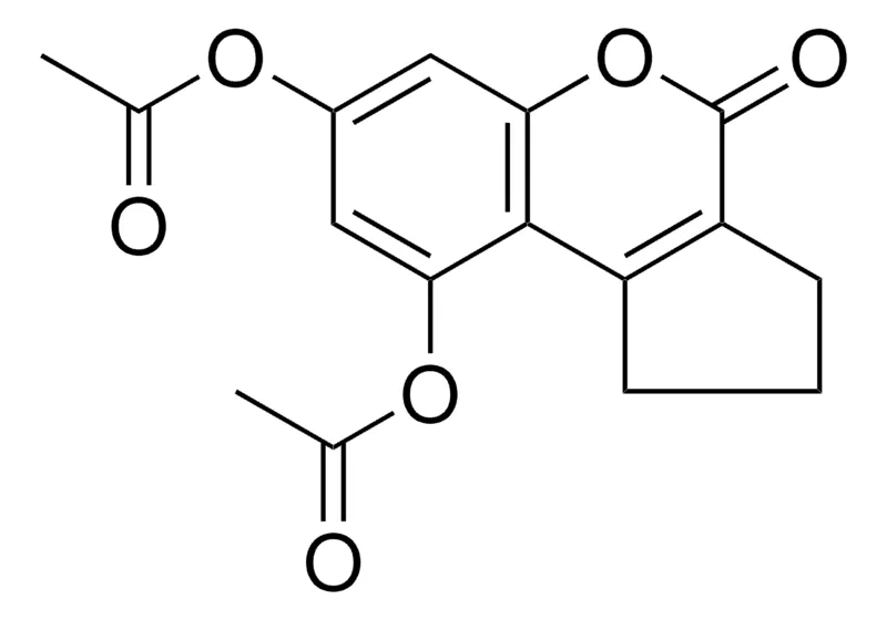 Sigma-Aldrich ACETIC ACID 9-ACETOXY-4-OXO-1,2,3,4-TETRAHYDRO-CYCLOPENTA(C)CHROMEN-7-YL ESTER,AldrichCPR
