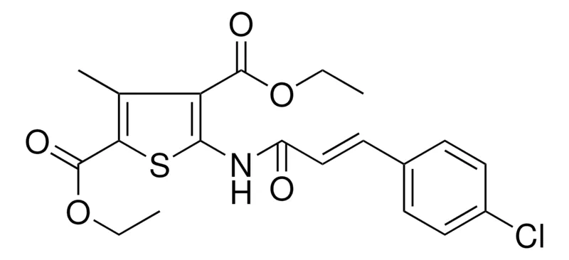 Sigma-Aldrich 5-(3-(4-CL-PH)-ACRYLOYLAMINO)-3-ME-THIOPHENE-2,4-DICARBOXYLIC ACID DIETHYL ESTER,AldrichCPR