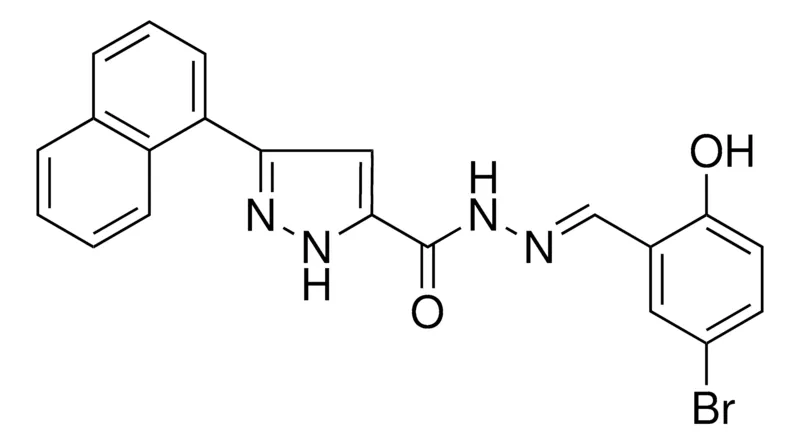 Sigma-Aldrich 5-NAPHTHALEN-1-YL-2H-PYRAZOLE-3-CARBOXYLIC ACID (5-BR-2-HO-BENZYLIDENE)HYDRAZIDE，AldrichCPR
