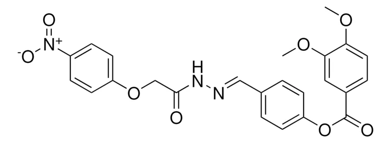 Sigma-Aldrich 4-(2-((4-NITROPHENOXY)ACETYL)CARBOHYDRAZONOYL)PHENYL 3,4-DIMETHOXYBENZOATE，AldrichCPR