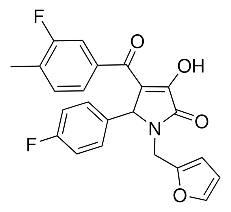 Sigma-Aldrich 4-(3-FLUORO-4-METHYLBENZOYL)-5-(4-FLUOROPHENYL)-1-(2-FURYLMETHYL)-3-HYDROXY-1,5-DIHYDRO-2H-PYRROL-2-ONE,AldrichCPR
