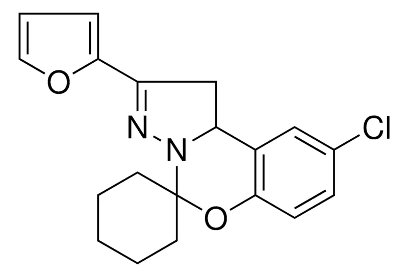 Sigma-Aldrich 9-CHLORO-2-(FURAN-2-YL)-1,10B-DIHYDROSPIRO[BENZO[E]PYRAZOLO[1,5-C][1,3]OXAZINE-5,1'-CYCLOHEXANE]，AldrichCPR